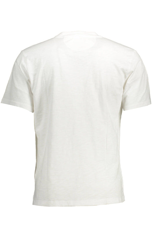 Embroidered Logo Cotton Tee in White