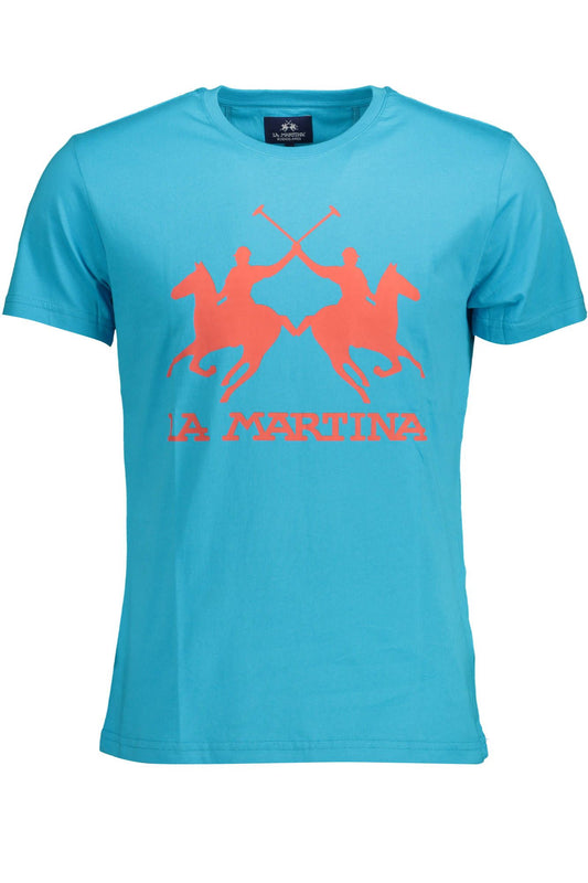 Crew Neck Cotton Tee with Iconic Print