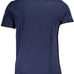 Elegant Blue Short Sleeve Cotton Tee