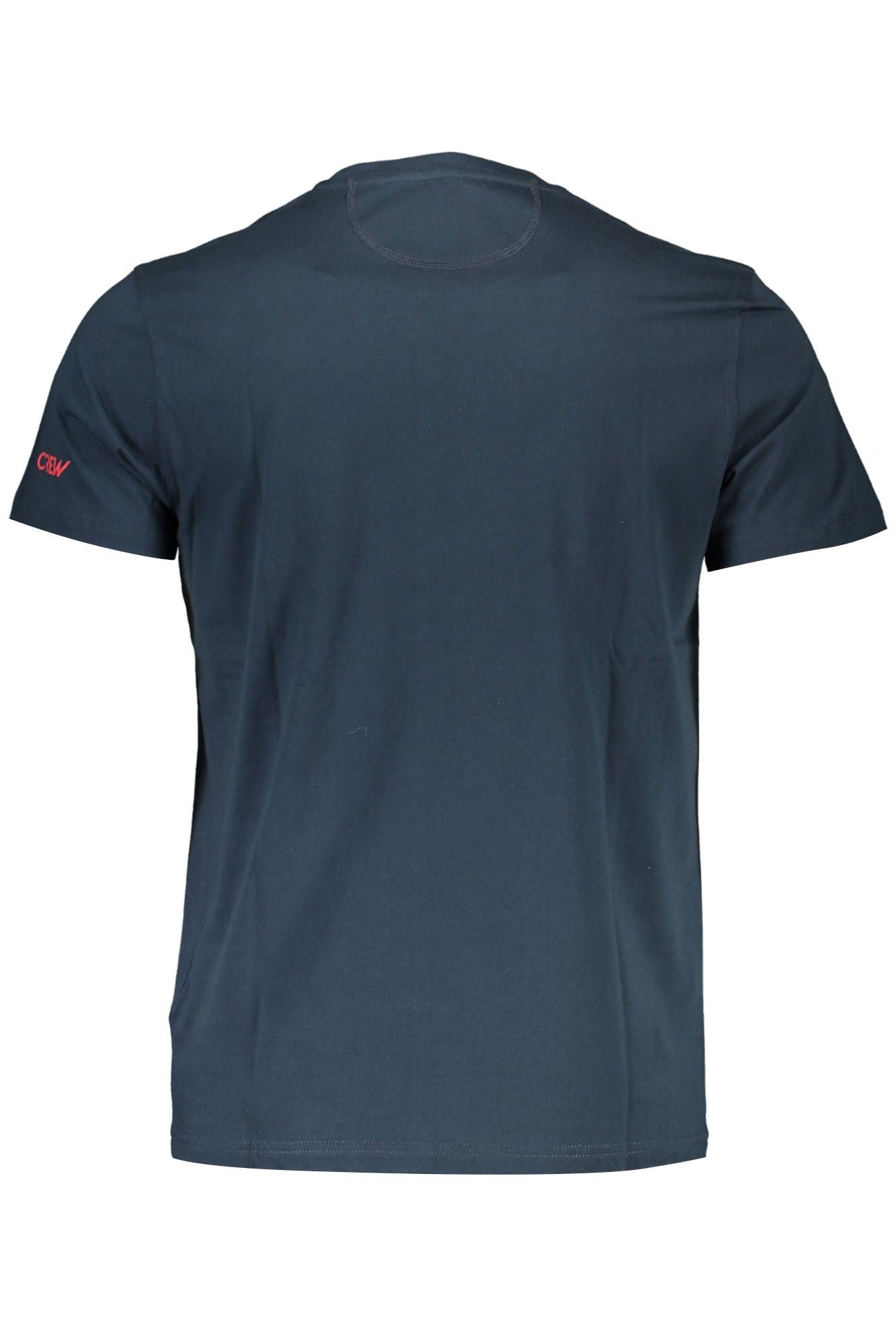 Elegant Blue Crew Neck Cotton Tee