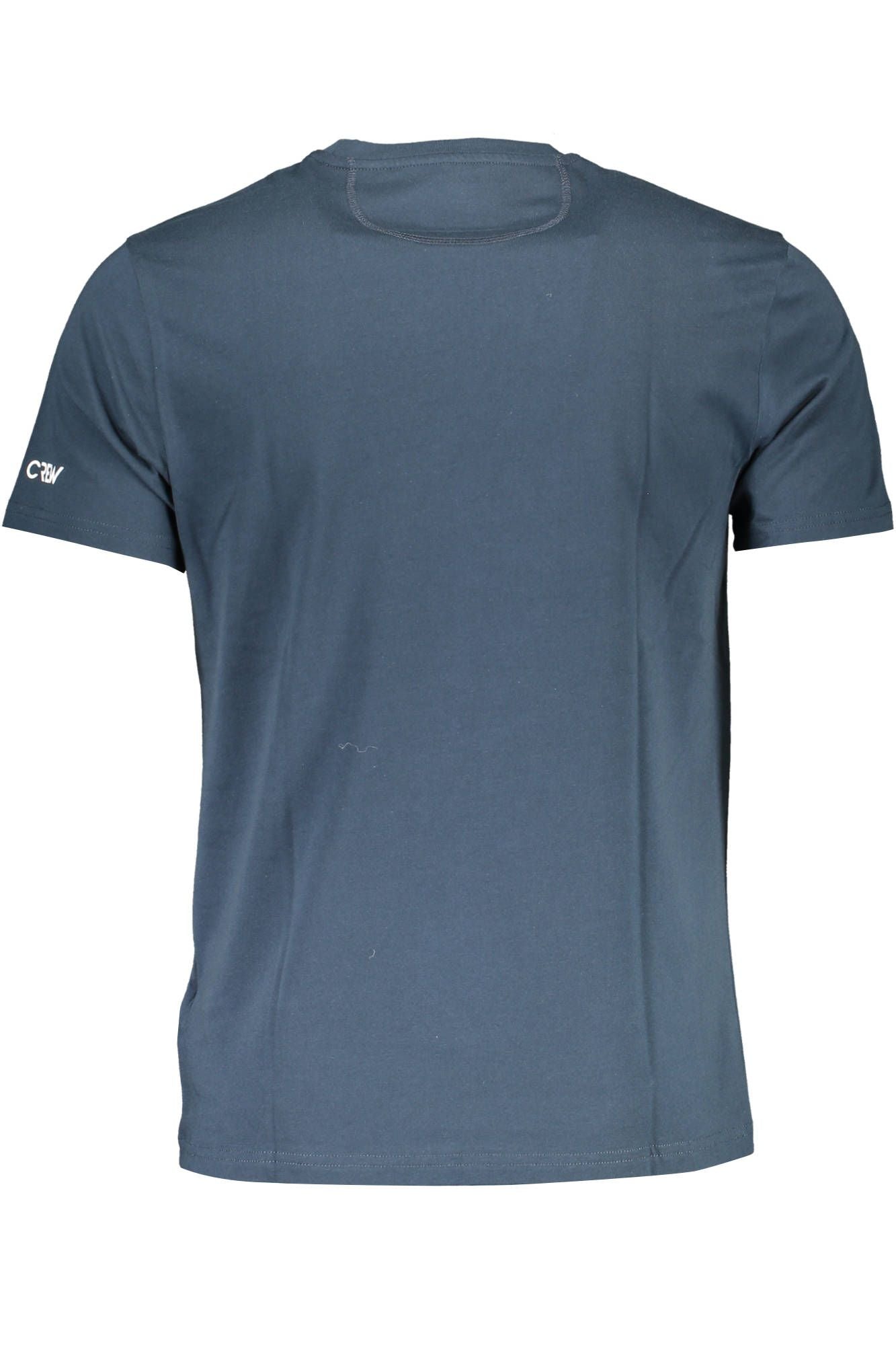 Elegant Embroidered Blue Cotton Tee