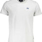 Elegant Gray Embroidered Cotton T-Shirt
