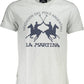 Elegant Gray Round Neck Cotton Tee