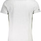 Elegant Gray Embroidered Cotton T-Shirt