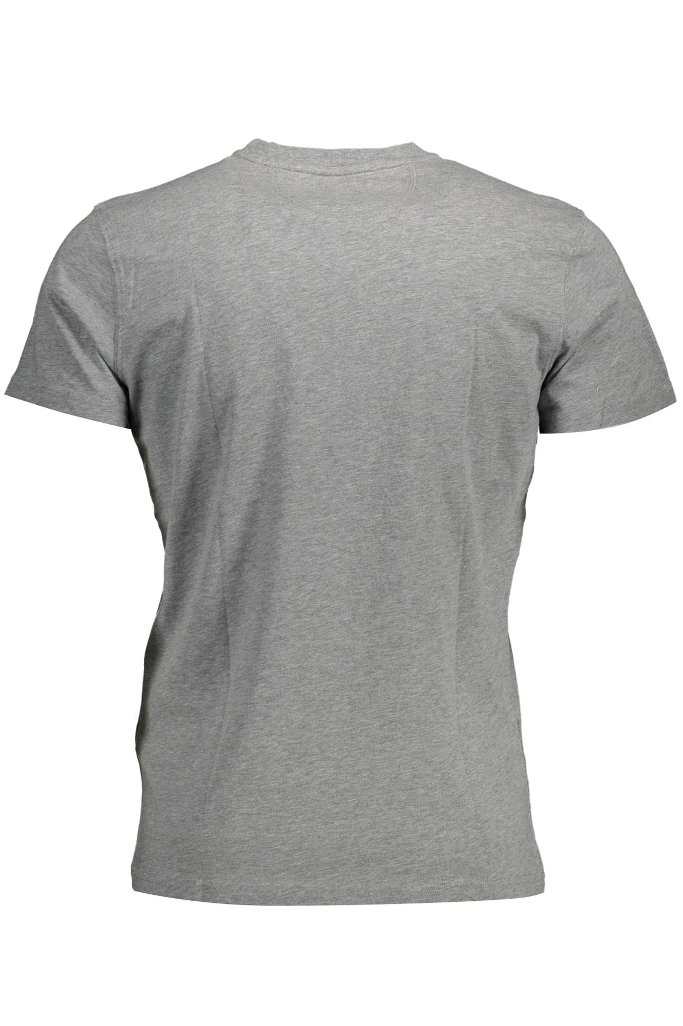 Elegant Gray Embroidered Logo T-Shirt
