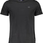 Elegant Embroidered Logo Black T-Shirt