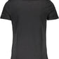Elegant Embroidered Logo Black T-Shirt