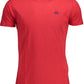 Elegant Red Embroidered Tee – Regular Fit