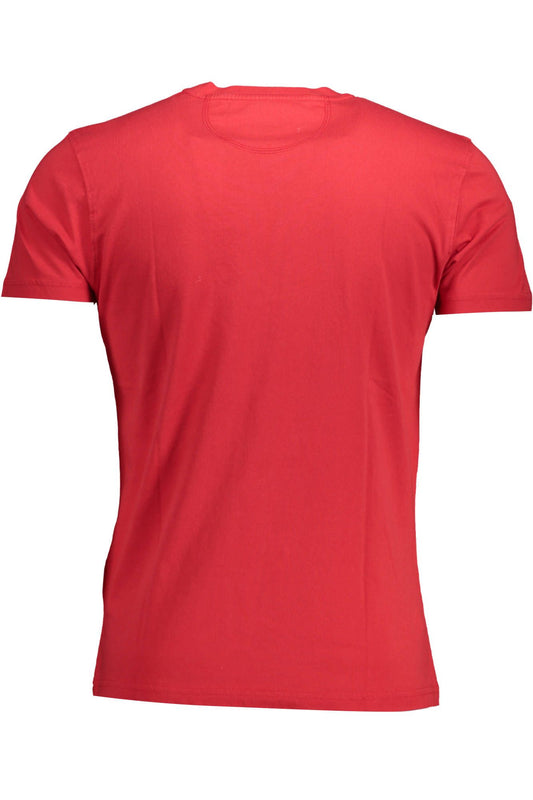 Elegant Red Embroidered Tee – Regular Fit