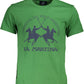 Elegant Green Cotton Tee with Iconic Print
