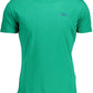 Emerald Elegance Cotton Tee with Iconic Embroidery