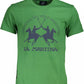 Elegant Green Cotton Tee with Iconic Print