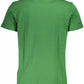 Elegant Green Cotton Tee with Iconic Print