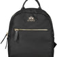 Sleek Black Nylon Backpack with Adjustable Straps