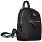 Chic Black Nylon Backpack with Logo Detail