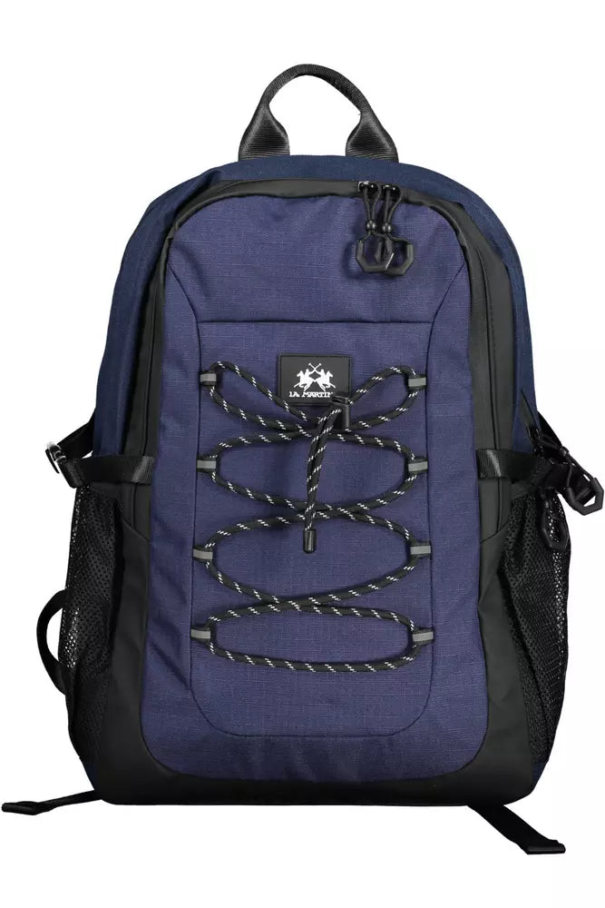 Elegant Blue Contrast Detail Backpack