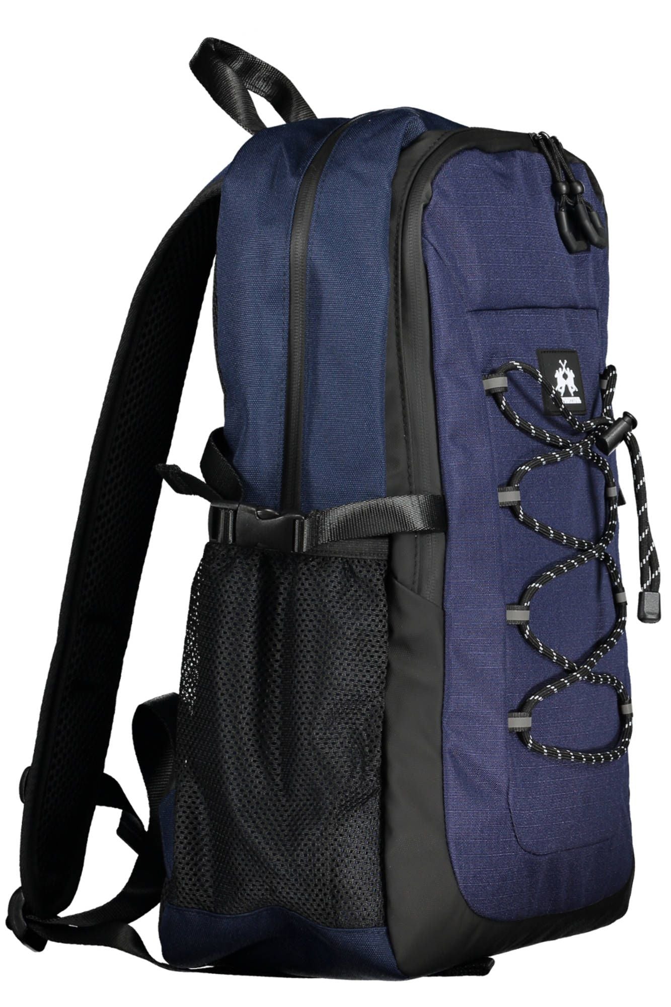 Elegant Blue Urban Backpack with Contrast Details