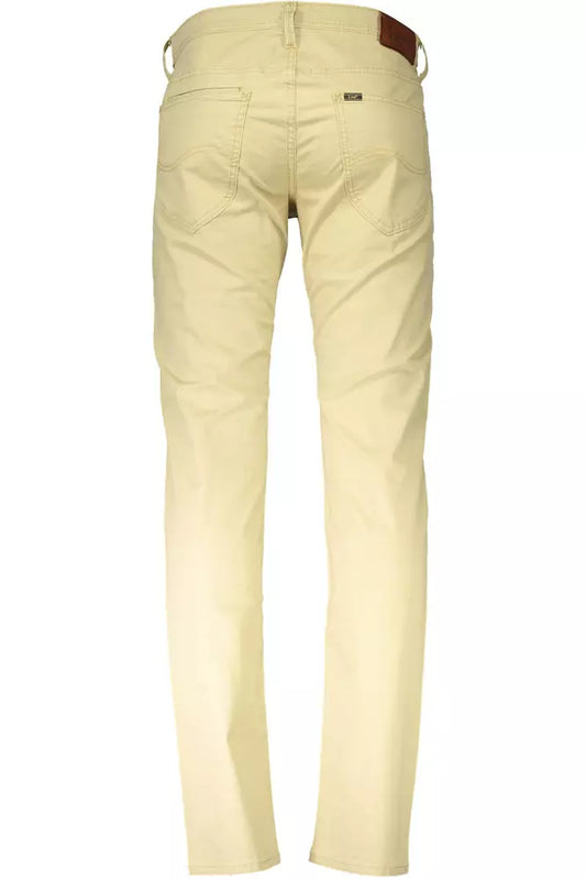 Chic Beige Cotton Blend Trousers