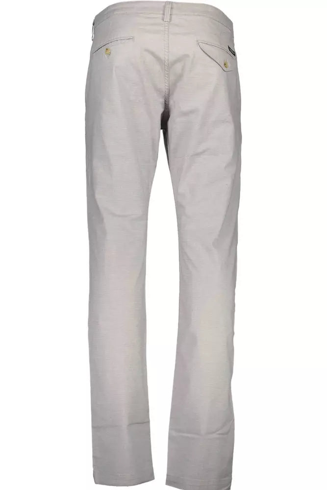 Beige Cotton Blend Trousers - Elegant Men's Wear