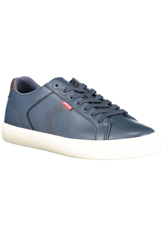 Sleek Blue Sneakers with Contrasting Details