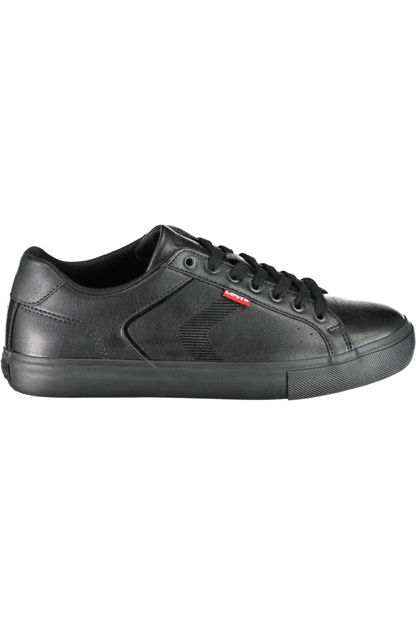 Sleek Black Polyester Sneakers with Logo Detail