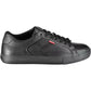 Sleek Black Laced Sports Sneakers