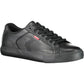 Sleek Black Polyester Sneakers with Logo Detail