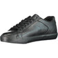 Sleek Black Polyester Sneakers with Logo Detail
