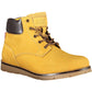 Sunset Yellow Ankle Boots with Lace-Up Detail