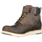 Chic Brown Lace-Up Boots with Logo Detail