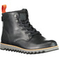Elevated Black Ankle Boots with Contrasting Sole