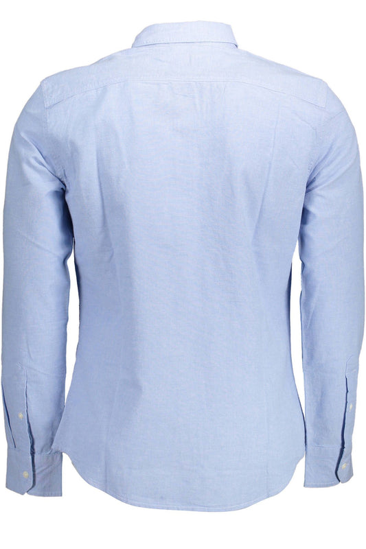 Sleek Slim-Fit Light Blue Cotton Shirt