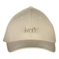 Beige Cotton Cap with Logo Visor