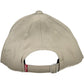 Beige Cotton Cap with Logo Visor