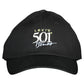 Classic Black Cotton Visor Hat with Logo Embroidery