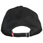 Classic Black Cotton Visor Hat with Logo Embroidery