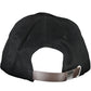 Sleek Black Cotton Cap with Logo Visor