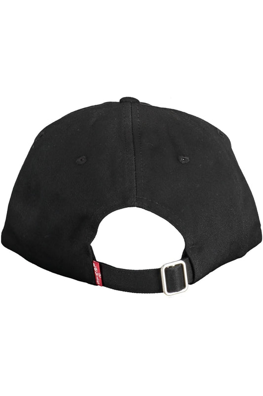 Chic Embroidered Visor Cap in Elegant Black