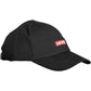 Chic Embroidered Visor Cap in Elegant Black