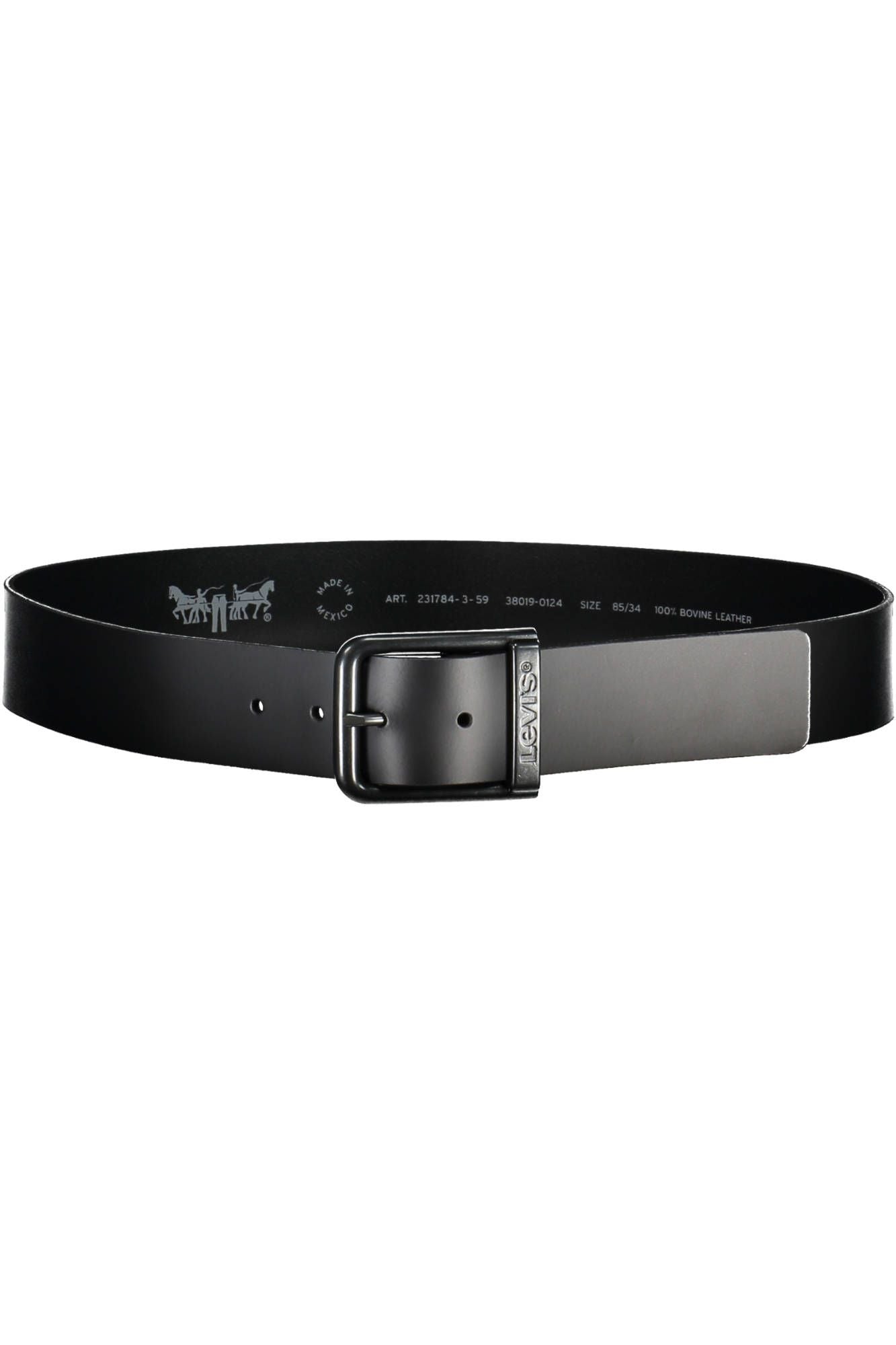 Sleek Leather Belt with Metal Buckle