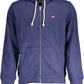 Chic Blue Hooded Sweatshirt with Logo