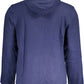 Chic Blue Hooded Sweatshirt with Logo