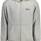 Sleek Gray Hooded Zip Sweatshirt for Men