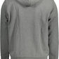 Chic Gray Hooded Sweatshirt with Zip Detail