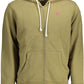 Chic Green Hooded Zip Sweatshirt
