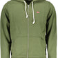 Green Cotton Hooded Sweatshirt with Zip