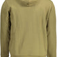 Chic Green Hooded Zip Sweatshirt