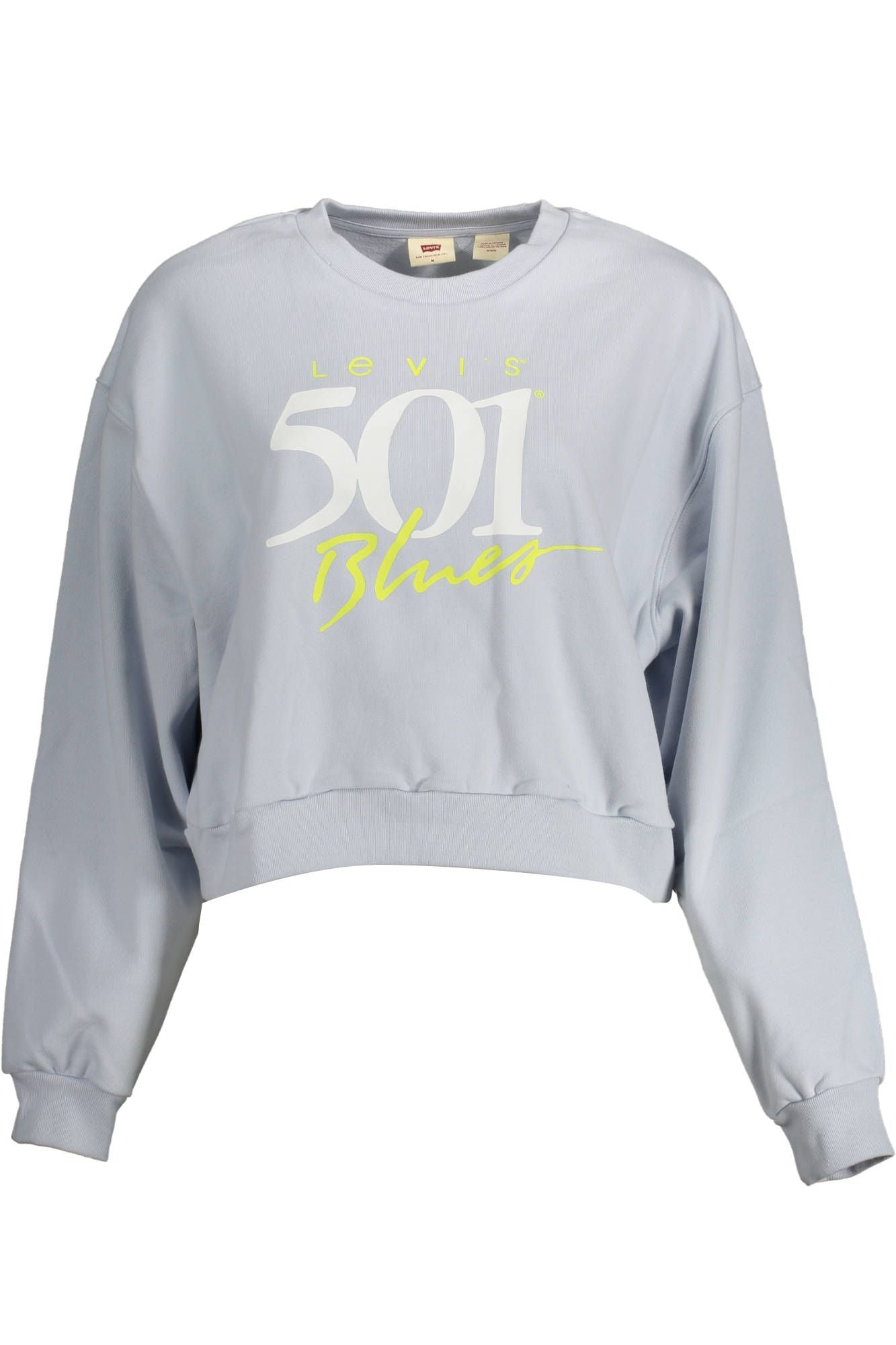 Chic Light Blue Cotton Sweatshirt