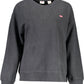 Chic Black Cotton Long-Sleeved Sweatshirt