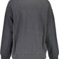 Chic Black Cotton Long-Sleeved Sweatshirt